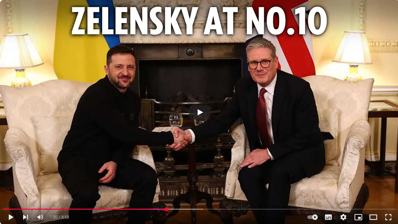 Screenshot des Begrüßungsvideos in der Downing Street (Link zu The Sun bei youtube)