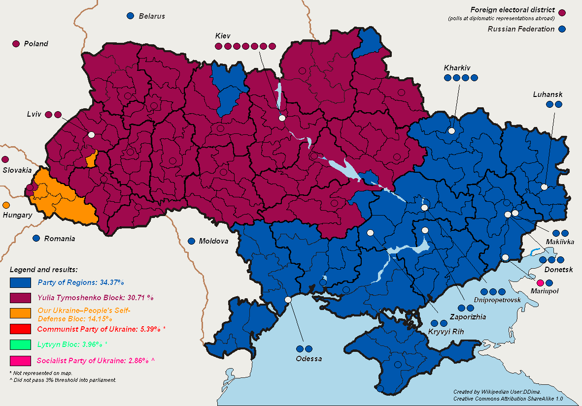 Map of Election 2007 for Parliament