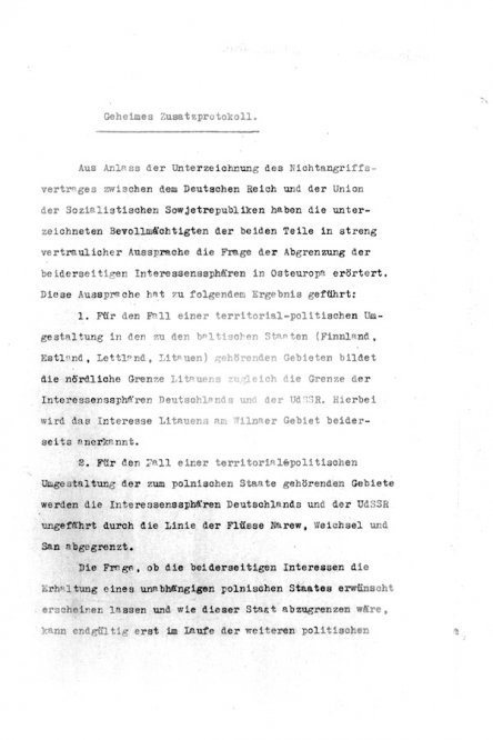 Hitler-Stalin Pact - Additional Protocol